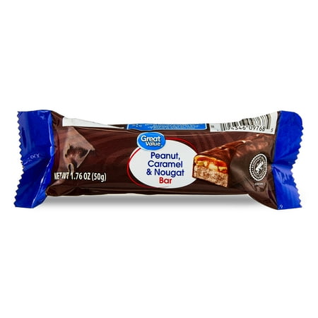 Great Value Peanut, Caramel, and Nougat Bar, 1.76 oz