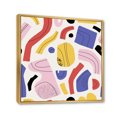 thumbnail image 3 of Designart 'Organic and Elements In Pink Yellow and Red' Modern Framed Canvas Wall Art Print, 3 of 5