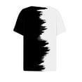thumbnail image 5 of Puntoco Women tops for Summer Women's Summer Printed Button V-neck Short Sleeved Casual Loose Spring Printed Top Short Sleeved V-neck Top/shirt White 8(L), 5 of 5