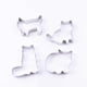 thumbnail image 4 of Moldes con forma de gato, molde para fondant para cupcakes, herramientas Decoración de pasteles de Navidad, cortador de galletas y pasta de azúcar, molde para hornear 3 juegos Scienceny ZHF2754-03, 4 of 6