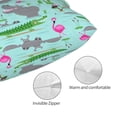 thumbnail image 5 of Cauagu Hippo With Flamingos And Crocodiles Print Pillow Covers with Envelope Closure,1PC Pillow Cases Decorative Pillow Case for Bed & Couch, Pillows Not Included-14"x20", 5 of 6