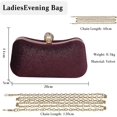 thumbnail image 3 of JUYGO Velvet Evening Bag for Women Glitter Clutch Bag Sparkly Sequins Handbag Shoulder Bag, 3 of 7