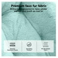 thumbnail image 4 of Comfy Saucer Chair for Adults, Soft Faux Fur Folding Lounge Chair for Bedroom Living Room Dorm Rooms Flexible Reading Chair for Teens Kids, X-Large Foldable Chair (Ottoman-Mint), 4 of 7