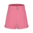 thumbnail image 4 of Mgmyaa Girls' Casual Shorts Summer High Waist Rolled Loose Comfy Shorts 5-15 Years, 4 of 6