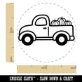 thumbnail image 2 of Cute Truck with Pumpkins Fall Harvest Self-Inking Rubber Stamp Ink Stamper - Blue Ink - Medium 1 Inch, 2 of 7