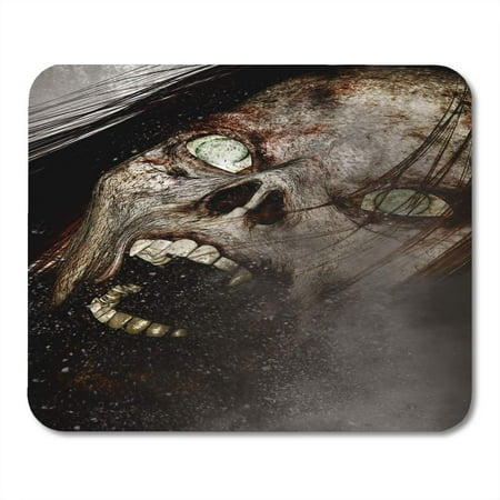 LADDKE Halloween 3D of Scary Ghost Woman Horror Mixed Media Movie 3Dillustration Mousepad Mouse Pad Mouse Mat 9x10 inch