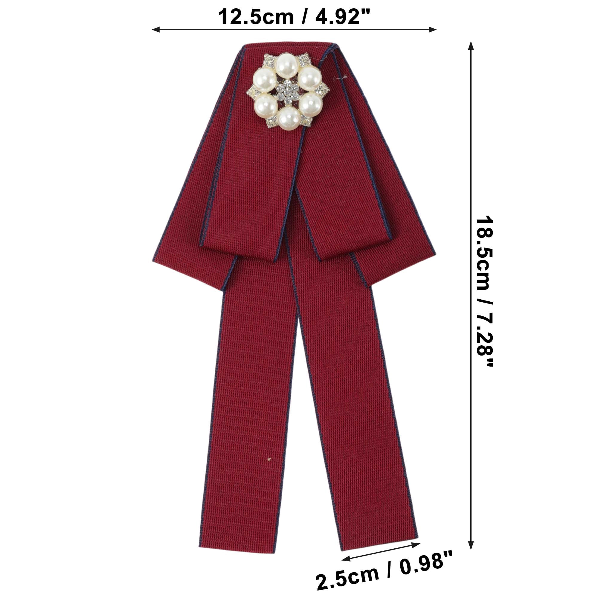 Unique Bargains Ribbon Bow Brooch for Party Wedding Gifts Red