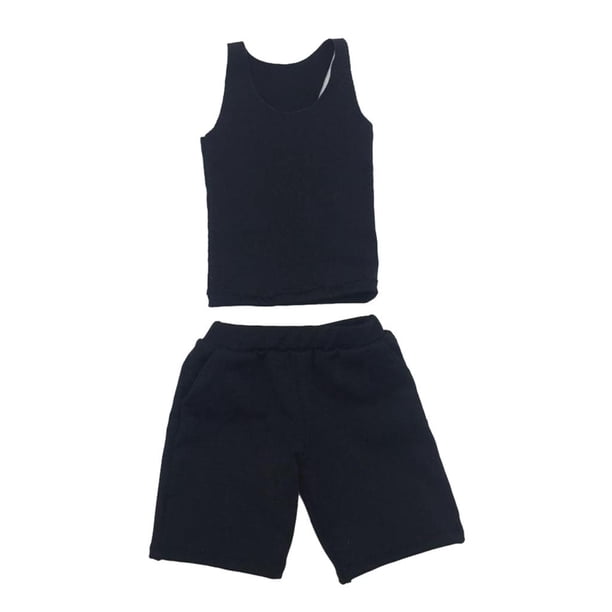 Traje de Chaleco Zulema 1:6 Para Hombres Muñeca Juguetes Negro