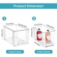 thumbnail image 2 of Paquete de 4 cajones grandes apilables para almacenamiento de despensa de cocina, cajones transparentes con asas, organizadores de cajones acrílicos para cocina, despensa, fregadero, 2 of 4