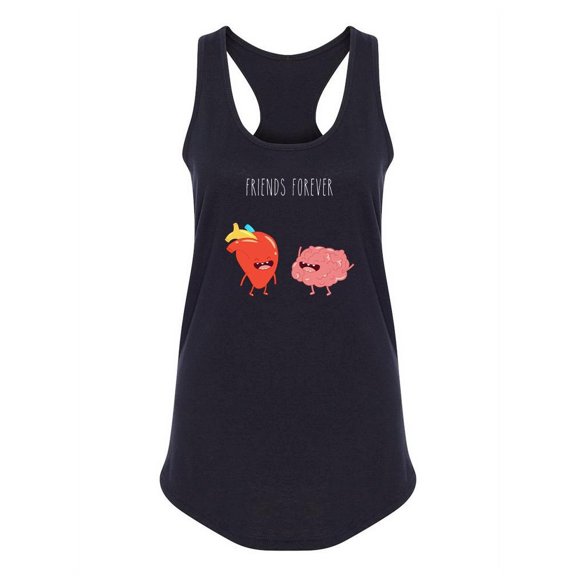 Brain And Heart Friends Racerback Tank Women -Image by Shutterstock, Female Small