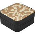 thumbnail image 3 of GZHJMY Cow Small Jewelry Box, Portable Leather Travel Jewelry Storage Case for Rings Earrings Necklace Bracelets, 3 of 7