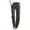 Black, variant on Staron Women's Spring Casual Pants with Pockets Elastic Waist Straight Leg Ankle-Length Cotton Linen Blend Solid Color Trousers, Black M