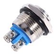 thumbnail image 4 of Interruptor De Botón De Metal, 12 V 0.630 In Impermeable Momentáneo Botón De Metal ON OFF Interruptor De Bocina Plateado, 4 of 8