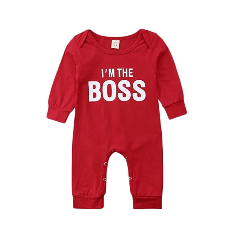 Baby Like a Boss Boys /& Girls Black Short Sleeve Romper Climbing Clothes for 0-24 Months