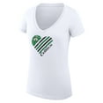 thumbnail image 2 of Women's G-III 4Her by Carl Banks White Boston Celtics Super-Slim Fit Lightweight Heart V-Neck T-Shirt, 2 of 3