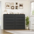 thumbnail image 4 of Homfa 6 Drawer Dresser for Bedroom,Tall Chest of Drawers Wooden Storage Cabinet for Living Room, Black, 4 of 7