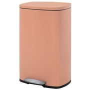 13 Gallon(50L) Trash Can, Fingerprint Proof Stainless Steel Kitchen Garbage Can with Removable Inner Bucket and Hinged Lids, Pedal Rubbish Bin for Home Office