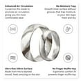 thumbnail image 3 of White Marble Breathable Silicone Ring for Men and Women 6mm Bandwidth, 3 of 11
