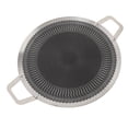 thumbnail image 1 of Poêle-gril Ronde, Poêle-Gril BBQ Antiadhésive en Acier Inoxydable avec Distribution Rapide de la Chaleur, Poignées Doubles, pour Rassemblements de 4 à 6 Personnes, 1 of 7