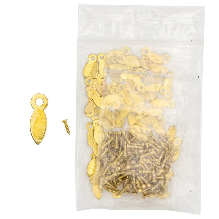 Picture Frame Backing Clips Brass 1 with Screws Large Size 100 Pack -  Retaining Clips For Picture 