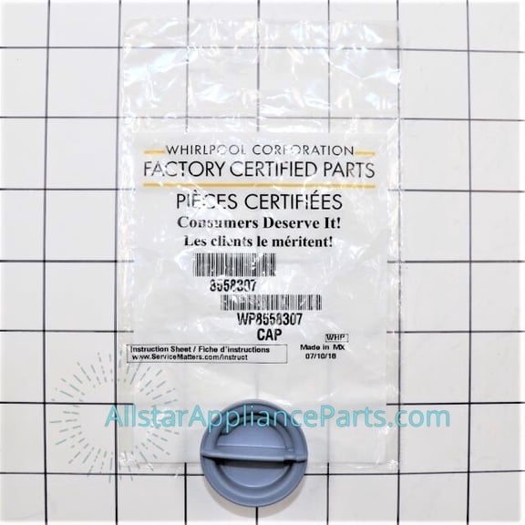 Whirlpool Dishwasher Dispenser Rinse Aid Cap WP8558307