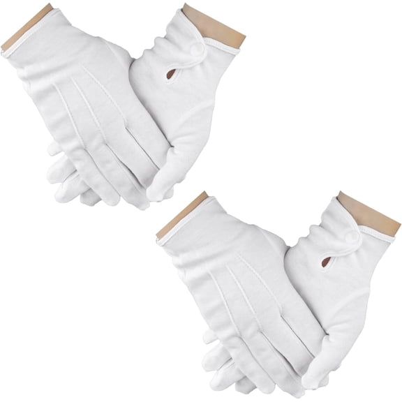 Thin Polyester Gloves for Men Women White Glove Parade Gloves Formal Marching Uniform Gloves