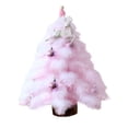 thumbnail image 1 of Árbol de Navidad de Mesa ANGGREK Modelo De Plumas 45cm PVC Mini Decoración, 1 of 8