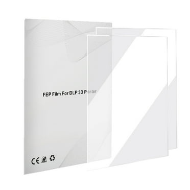 2 Pieces FEP Film Sheet 280x200mm High Transmittance Strength, 0.1mm Thickness