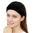 thumbnail image 4 of Unique Bargains 1 Pc Headband Flower Double-sided Wide Hairband for Women Black, 4 of 5