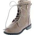 thumbnail image 2 of Mango-21k Little Girls New Knee High Flat Riding Boots Shoes Taupe 3M Little Kid, 2 of 4
