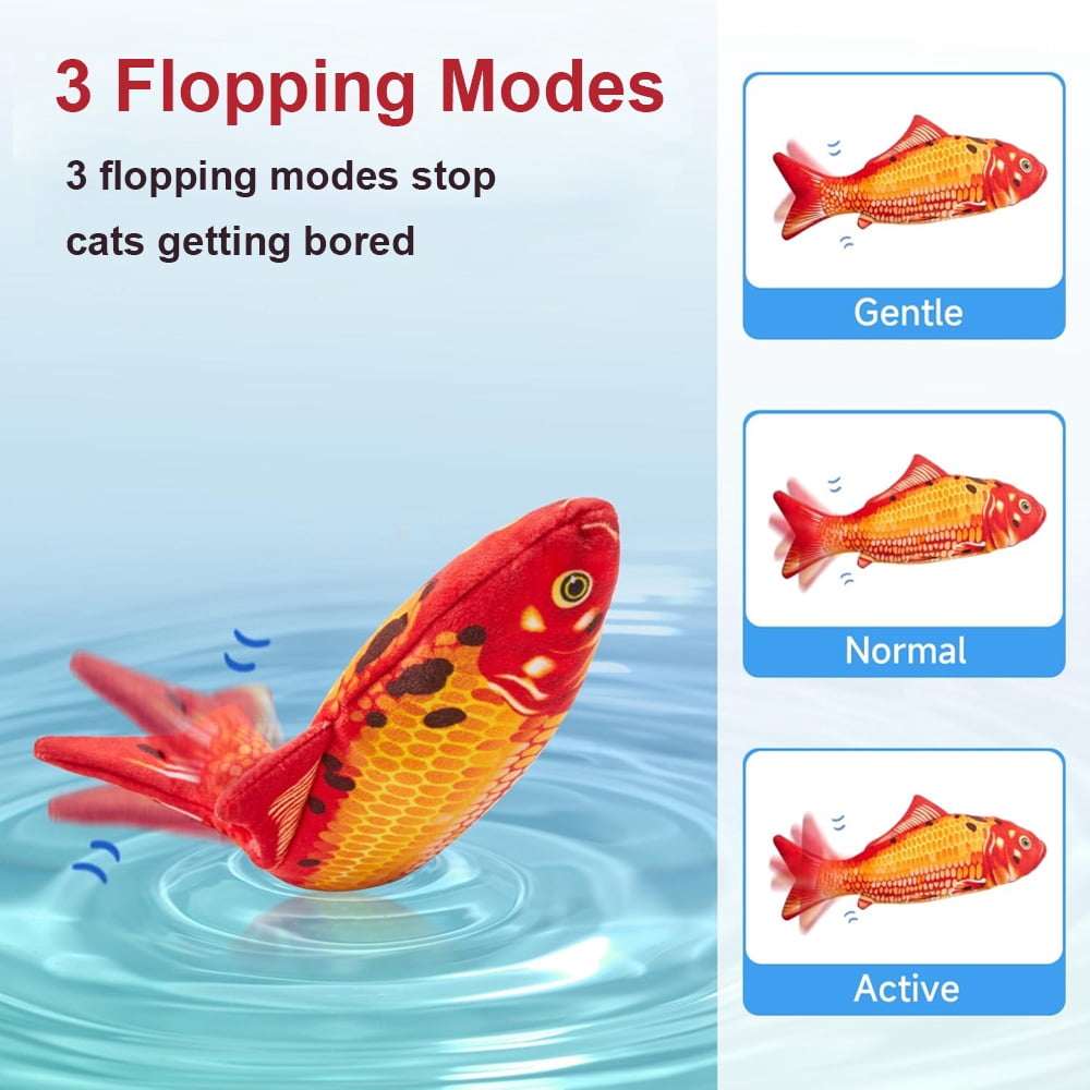 2 Pack Floppy Fish Cat Toys, Cat Toys Flopping Fish, Moving Kitten Kicker, Floppy Wiggle Carp For Small Dogs, Soft And Durable, Interactive Kitten Kicker For Indoor For All Breeds