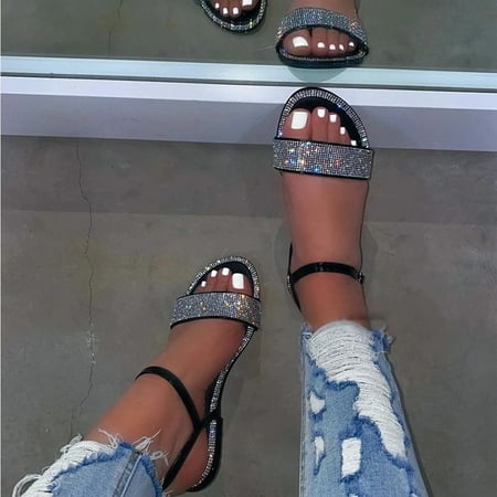 

Women s Ladies Fashion Casual Solid Open Toe Platforms Sandals Beach Shoes Black 6.28441