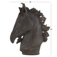 thumbnail image 4 of 22" x 25" Brown Polystone Horse Sculpture, by DecMode, 4 of 14
