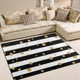 thumbnail image 2 of Area Rug Pad Gold Polka Dot On Lines Nursery Rugs Floor Mat for Kids Playing Room Living Room Bedroom 63x48 inch, 2 of 6