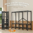 thumbnail image 2 of INO Design 75" Portable Clothes Closet Organizer Storage Wardrobe Rack Shelf, Light Gray, 2 of 5