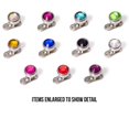 thumbnail image 3 of Dermal Body Piercing Kit - 2 Forceps w/11 Dermal Gem Tops and Bottoms + Gloves, 3 of 4
