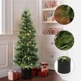 thumbnail image 2 of LuxenHome 5Ft Pre-Lit Green Artificial Christmas Tree Decoration Potted, 2 of 9