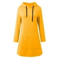 thumbnail image 5 of UJNDER Women's Casual Hoodie Dress Long Sleeve with Pocket Fall Winter Yellow XXXXL, 5 of 6