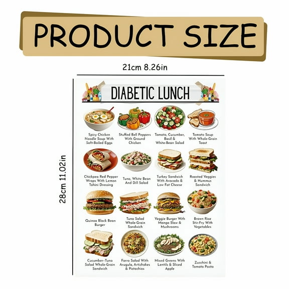 QARUN Diabetic Food List And Meal Planner List Meal Information Diet Plan-Carb List for Blood Sugar Control,Scientifically Customized Diet Management Tool for Balanced Nutrition And Healthy Living.