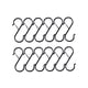 thumbnail image 4 of Ganchos en forma de S de Metal para colgar, 12 Uds., 3,6 pulgadas, resistentes al óxido, multiusos con hebilla, ganchos para armario, perchas, sombrer Negro, 4 of 9