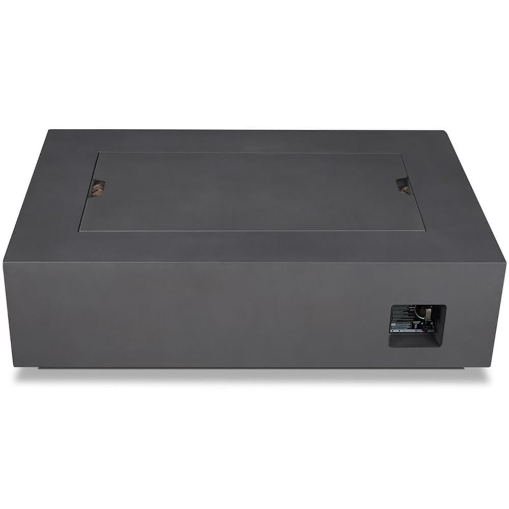 Afuera Living Powder-Coated Stainless Steel Slate Rectangular Fire Table 50,000 BTU 50"x32"x15" Unassembled