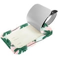 thumbnail image 2 of Square 2Pack PU Leather tropical palm trees Cruise Luggage Tag with Privacy Cover and Name ID Tag for Travel Handbags Backpacks Luggage Tags, 2 of 6