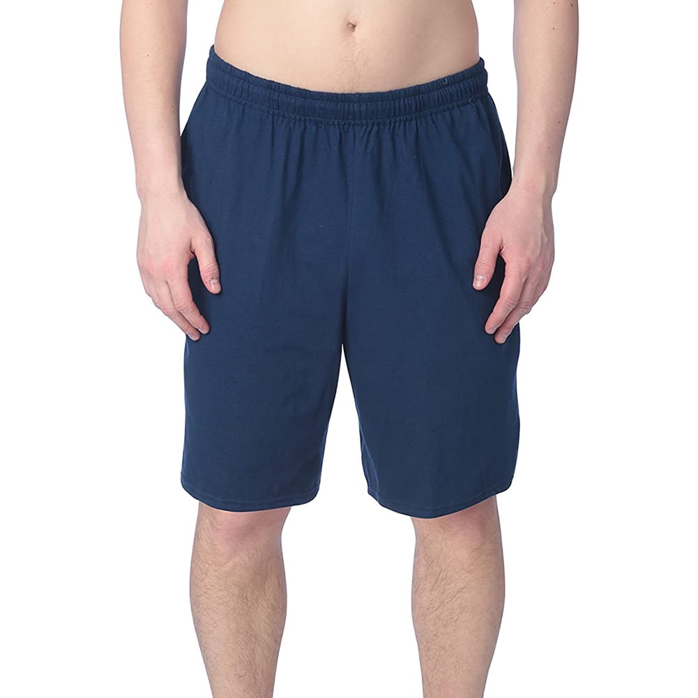 Pocket Drawstring Jersey Shorts Navy 
