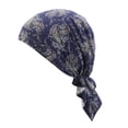 thumbnail image 1 of Turbante para mujer musulmana Gorro de quimio Pre-atado Beanie Head Un tamaño Zulema  Gorra de quimio con turbante musulmán, 1 of 7