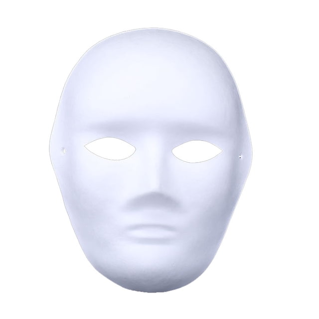 5PCS DIY White Paper Mask Pulp Blank Hand Painted Mask Personality Creative Free Design White Mask-Masquerade,Cosplay, Dance Party