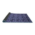 thumbnail image 2 of Ahgly Company Indoor Round Abstract Blue Modern Area Rugs, 4' Round, 2 of 4