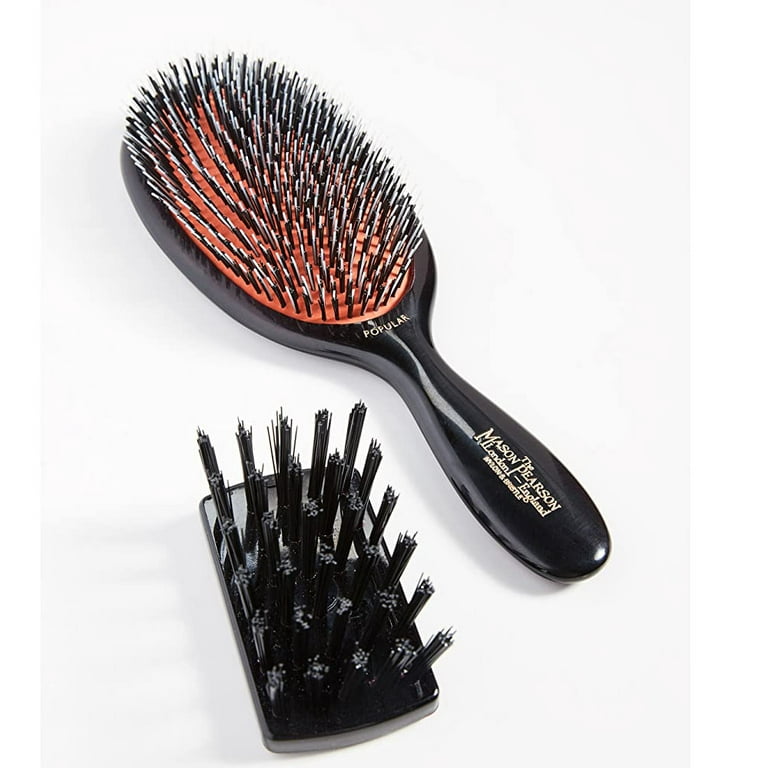 BN1 Bristle Dark Mason Popular Hair With Pearson Large Cleaner & Size Brush Ruby Regular Nylon
