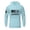 Sky Blue, variant on Men's Flag Print Oversized Hooded Sweatshirt, Long Sleeve Loose Fit Fleece Pullover for Casual Wear, Patriotic Style,Black,L