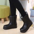 thumbnail image 4 of Botas Lluvia Ligeras Zapatos Jardín Forro Felpa Impermeable para Mujer Invierno, 4 of 8