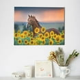 thumbnail image 6 of Balery Horse Sunflowers Pattern Canvas Decorative Picture – 30x40in Premium Wall Art, Modern Canvas Print for Home Decor（Horizontal）, 6 of 6